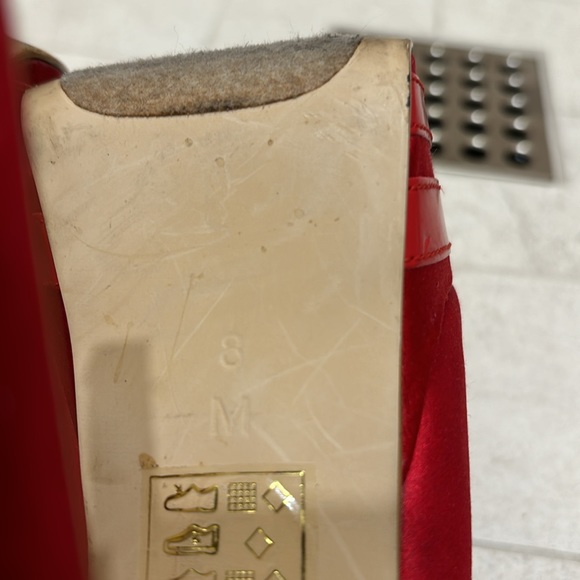 bebe Platform Red Stiletto Heels Size 8 - Picture 10 of 12